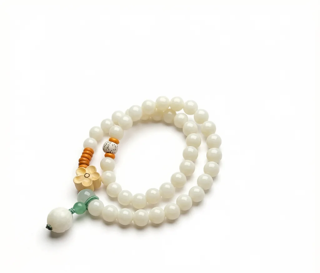Luxe White Bodhi Root Prayer Beads (Style 3)