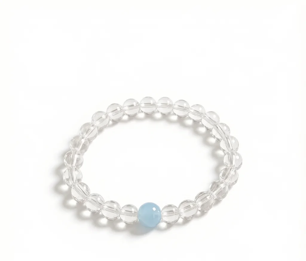 White Crystal & Aqua Maiden Bracelet