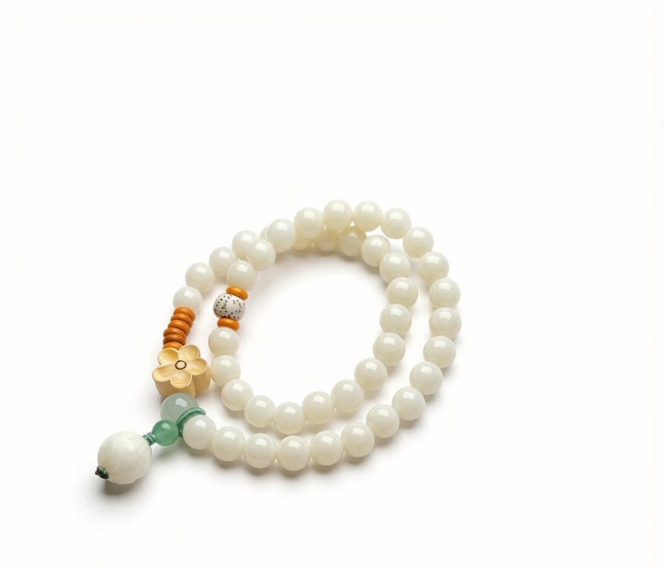 白菩提根念珠（款式3）- Luxe White Bodhi Root Prayer Beads Style 3 - 01 hero