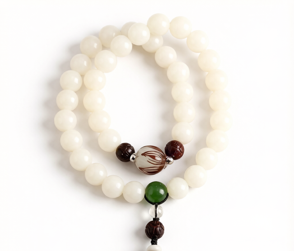 白菩提根念珠（款式5）- Luxe White Bodhi Root Prayer Beads Style 5 - 01 hero