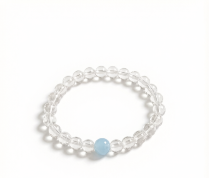 White Crystal and Aqua Maiden Bracelet