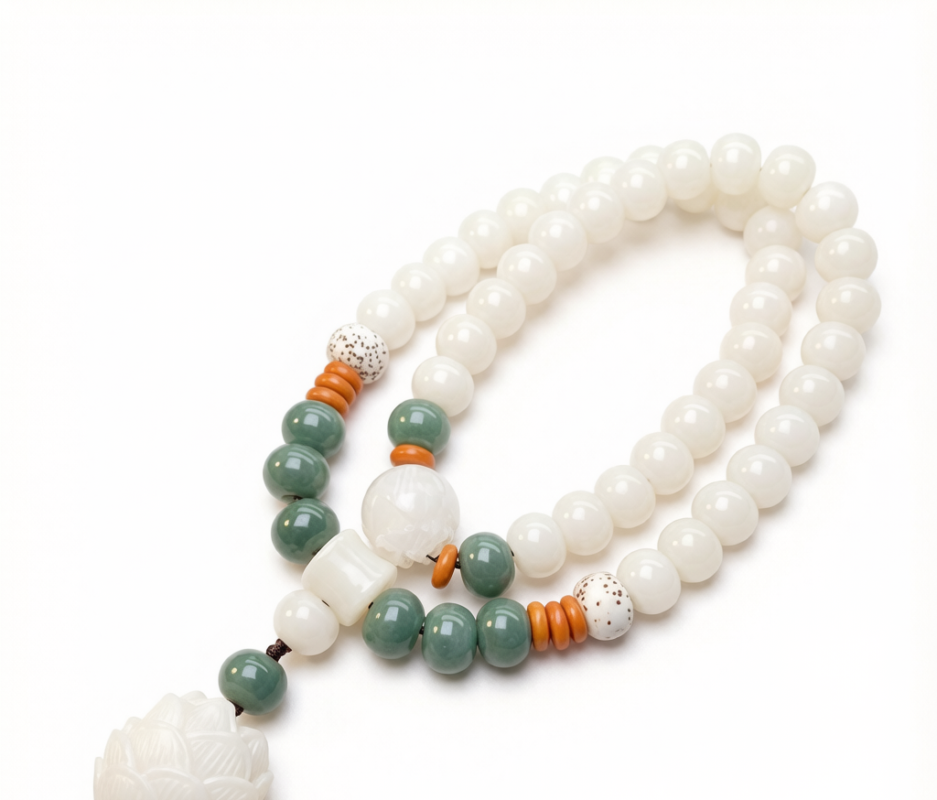 白菩提根念珠（款式1）- Luxe White Bodhi Root Prayer Beads Style 1 - 01 hero